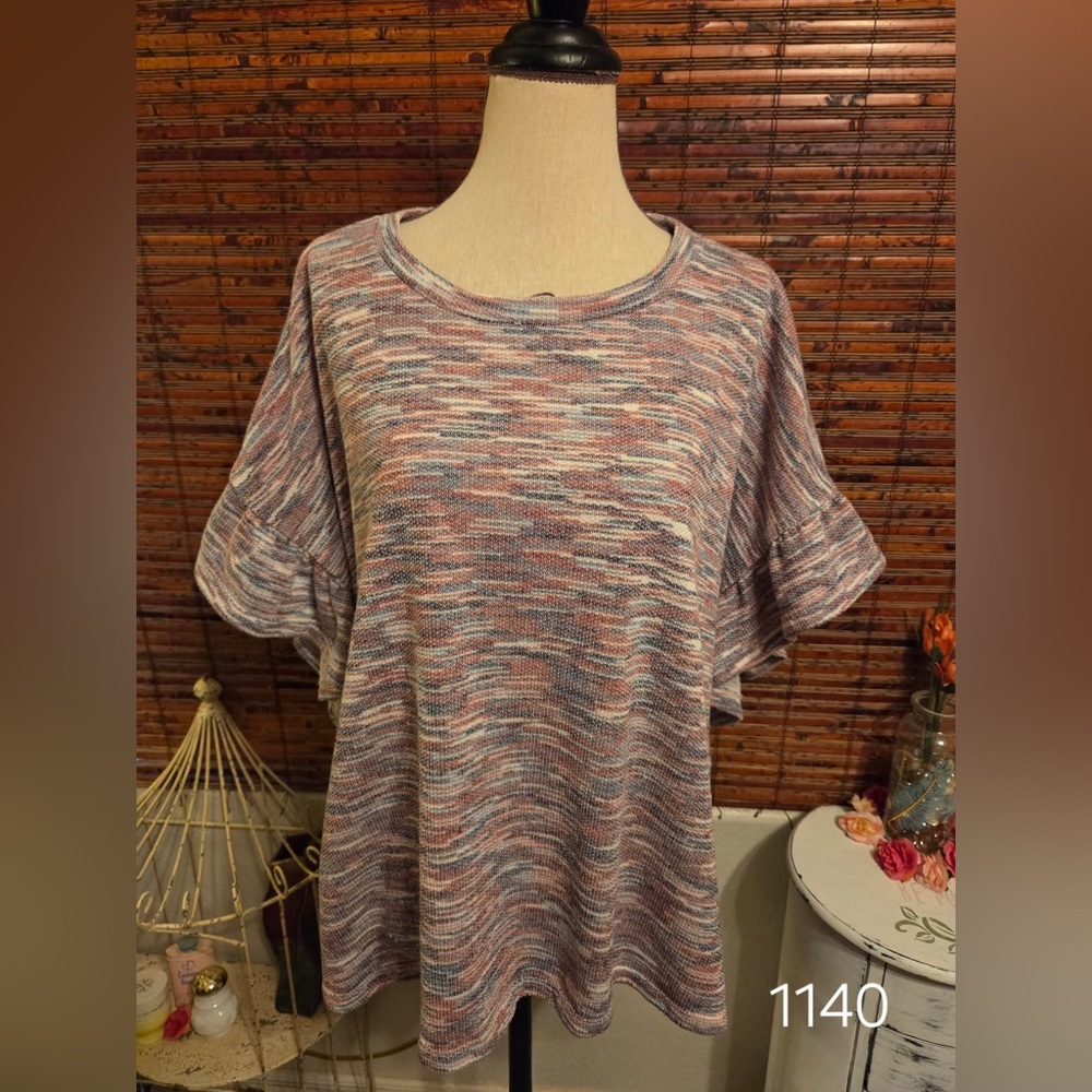 a.n.a Multicolor Short Sleeve Top